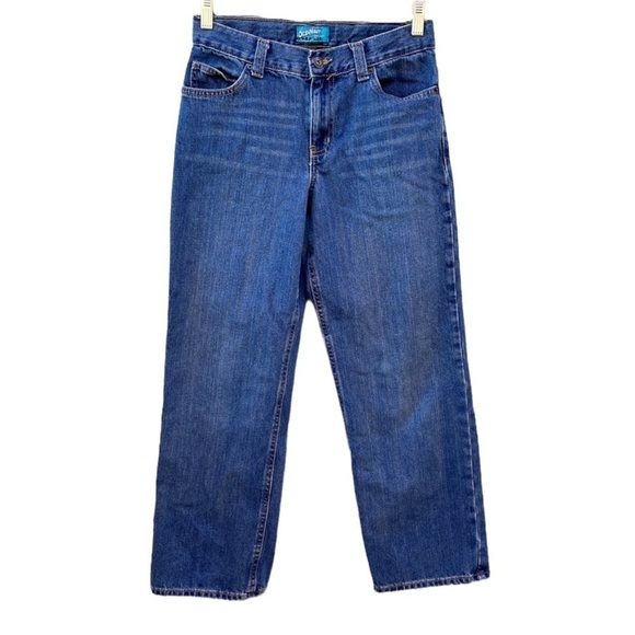 Old Navy Kids Loose Ample Lennon Wide Leg Adjustable Jeans Sz 14 - Picture 1 of 12